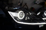 03-09 Nissan 350z BlueGhozt Half Circle Stage 3 Headlights