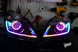 03-09 Nissan 350z BlueGhozt Half Circle Stage 3 Headlights