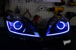 03-09 Nissan 350z BlueGhozt Half Circle Stage 3 Headlights