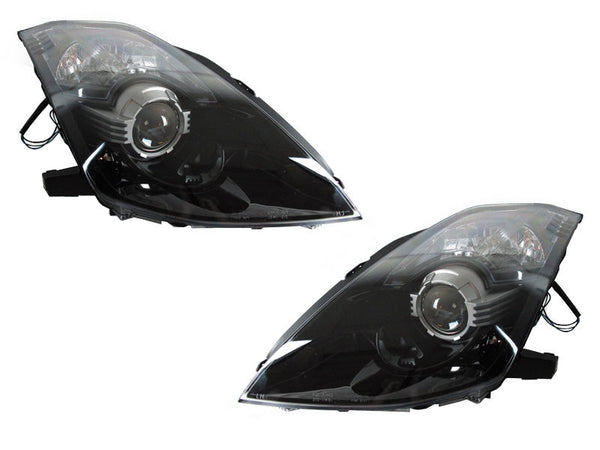 DEPO JDM-Style Black D2S Housing Projector Headlights For 2003